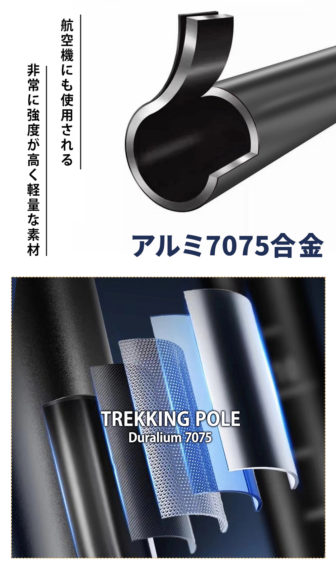 【新デザイン！1年間長期保証】 トレッキングポール 登山ストック 折りたたみ ウォーキングポール トレッキングステッキ 折り畳み 登山 ストック 軽量 100-120cm伸縮 ウォーキングステッキ 2本セット 登山杖 登山ポール 山登り ステッキ ハイキングポール 男性 女性 高齢者