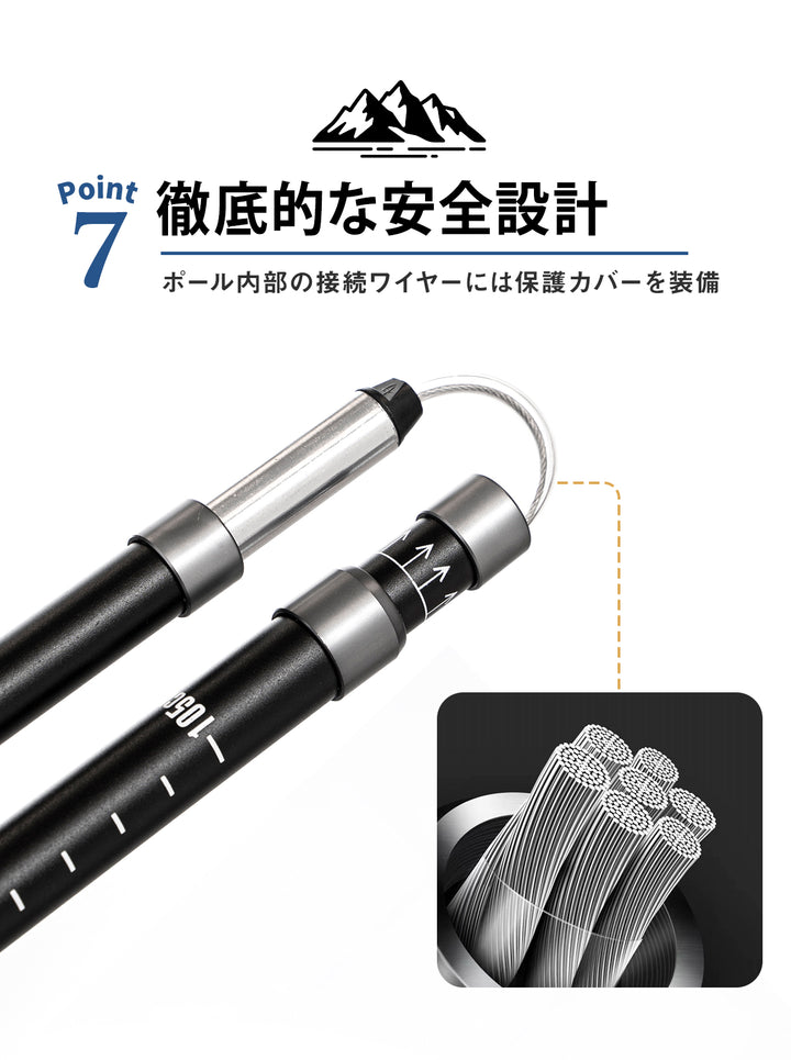 【新デザイン！1年間長期保証】 トレッキングポール 登山ストック 折りたたみ ウォーキングポール トレッキングステッキ 折り畳み 登山 ストック 軽量 100-120cm伸縮 ウォーキングステッキ 2本セット 登山杖 登山ポール 山登り ステッキ ハイキングポール 男性 女性 高齢者