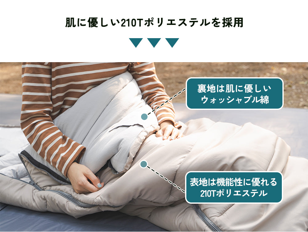 【連結可！】3WAY 寝袋 シュラフ 極限温度-15℃ クッション ブランケット 封筒型 軽量 防水 コンパクト アウトドア キャンプ 来客用 登山 車中泊 防災 防災用 丸洗い 異なる色連結可 オールシーズン 春用 夏用 秋用 冬用